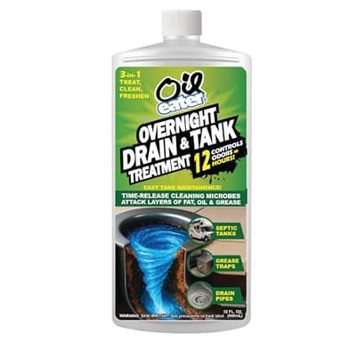 Oil Eater Drain & Tank 3-in-1 Treatment for Grease Traps, Septic Tanks, Drains, 32oz