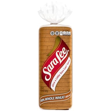 Sara Lee 100% Whole Wheat Sandwich Bread, 20 Oz Loaf of Wheat Bread With No Artificial Colors or Flavors