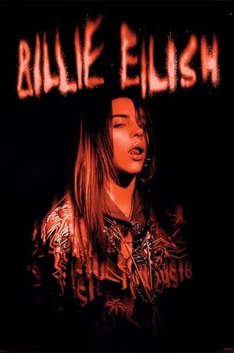 BUY ART FOR LESS Officially Licensed Billie Eilish - Sparks Art Poster - 24 x 36 Inch - Decorative Print - Poster Paper - Ready to Frame