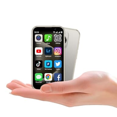 QHO Mini phone Unlocked Mini Smartphone for kids World's Smallest Cell Phone 3.0" HD Touch Screen Quad Core Dual Sim Card Face ID Android Compact Small Mobile Phones for Student Pocket 2GB+16GB (Gold)