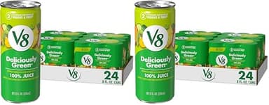 V8 Deliciously Green 100% Fruit and Vegetable Juice, 8 fl oz Can (48 Pack)