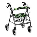 Uorisanigo Rollator Walker Accessories Cover for Seniors Green Bowknot St. Patrick's Day Decor Walker Seat Covers for Ladies Xmas Theme Dust Cover for Rollator Walker with Seat