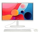 HP 22-dg0000 All-in-One Desktop, 4 Core Intel Pentium Silver J5040, Intel UHD Graphics 600, 8GB DDR4, 128GB M.2 SSD, 21.45" FHD IPS Display, Wi-Fi, RJ-45, HDMI, Windows 11 H, Cashmere White (Renewed)