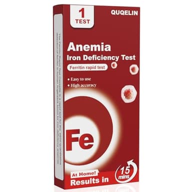QUQELIN Iron Deficiency Test Kits: 1 Packs Iron Level Test Result in 15 Mins (1)