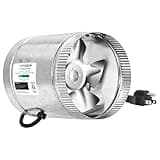 VIVOSUN 6 Inch Inline Duct Fan 240 CFM, HVAC Exhaust Ventilation Fan with Low Noise for Basements, Bathrooms, Kitchens and Attics, Silver