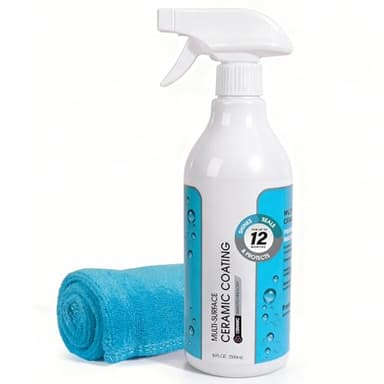 MineeCozee Ceramic Coating Spray for Stainless Steel & Glass - Fingerprint & Water-Spot Repellent, Long-Lasting Surface Protection for Kitchen & Bath (500ml)