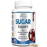 YUMMYVITE Sugar Support Supplement with Cinnamon, Chromium, Mulberry, Alpha Lipoic Acid - 20 Herbs & Vitamins - Non-GMO, 60 Capsules