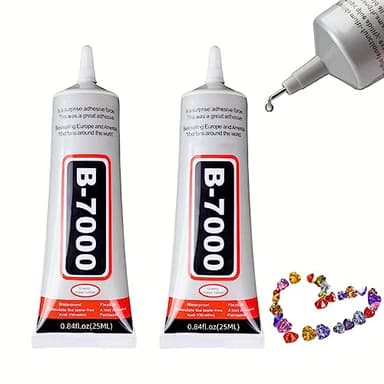LUONILAYOR B-7000 Adhesive Multi-Function Glues,Super Glue Suitable for Phone Screen Repair,Wooden,Jewelery,1 Pack (25ml*2)