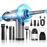Compressed Air Duster - 3-Speed ​​Adjustable 200000RPM,Electric Air Duster with LED Light,Rechargeable Cordless Air Duster for Computer Keyboard Equipment Cleaning Fast Charging