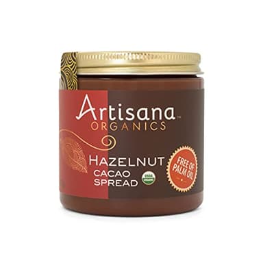 Artisana Organics Hazelnut Cacao Spread, 9.5 oz | USDA Organic, No Palm Oil, Sweetened with Coconut Sugar