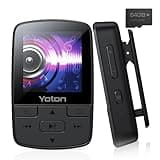 YOTON MP3 Player with Bluetooth 5.2, 64GB, HiFi-Music, with Sports Clip and Independent Volume Botton, FM Radio, Earphones Included