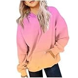 Ayolanni cute sweaters for teen girls Cute Hoodies for Teen Girls Trendy Preppy Hooded Sweatshirts Oversized Long Sleeve Shirts Gradient Clothes for Girls