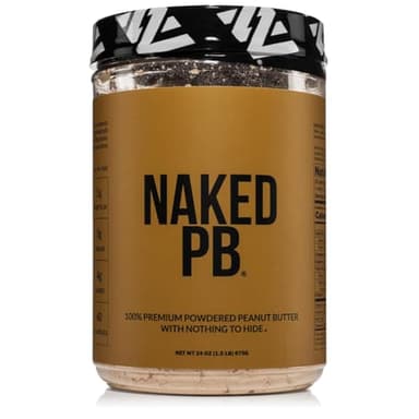 Naked 1.5 LB Powdered Peanut Butter from US Farms – Bulk, Only 1 Ingredient - Roasted Peanuts, Vegan, No Additives, Preservative Free, No Salt, No Sugar - 45 Servings - NAKED PB