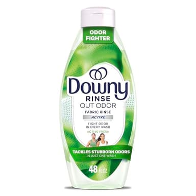 Downy RINSE & REFRESH Laundry Odor Remover and Fabric Softener for Activewear, Active Fresh Scent, 48 oz