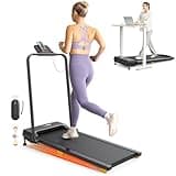 Walking Pad with 9% Incline, SYSURO Foldable Treadmill with Safety Handle Bar, One-Touch HIIT Mode, Walking, Jogging or Running for Home Office, No Assembly Required, Remote Control & LED Display