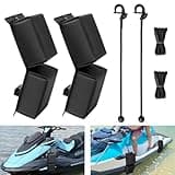 MDSTOP PWC Fender Bumper, Boat Fender Bumper with Two Elastic Cords, Two Boat Dock Rope, for Jet Ski Dock Fenders Boat Bumpers, 14x6x3.2inch (Black, 14x6x3.2inch)