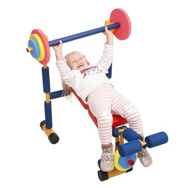Kids Workout Equipment Kids Weight Bench Set Exercise Equipment Indoor Play Gym Toddler Workout Weight Set - Baby Weights Toys for Age 3 and Up by Home-Man