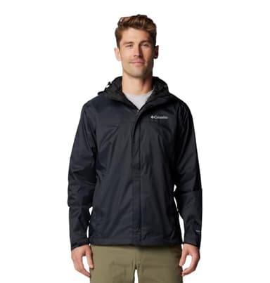 Columbia Men's Watertight II Waterproof Rain Jacket, Black, Medium