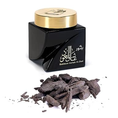 Almas Perfumes Bakhoor Incense Ashek- al.Oud - 30G of Authentic Arabic Wood Chip Bakhoor Incense -Aroma Lasts All Day Long - Perfect for Prayer, Namaaz, Ceremony, Meditation