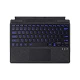 mobee Type Cover for Microsoft Surface Pro 11 / Pro 10 / Pro 9 / Pro 8 / Pro X, 13 inch, Bluetooth Keyboard with Multi-Touch Trackpad Mouse, 7-Color Backlit, Ultra Slim & Pen Holder (Black)