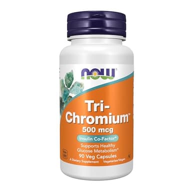 NOW Foods Supplements, Tri-Chromium™ 500 mcg with Cinnamon, Insulin Co-Factor*, 90 Veg Capsules