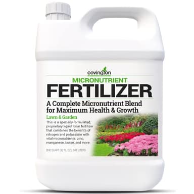 All Purpose MicroNutrient Plant Food & Lawn Fertilizer, Indoor/Outdoor/Hydroponic Liquid Plant Food, Growth Boosting MicroNutrients for House Plants, Lawns, Vegetables, & Flowers (32oz.) USA Made