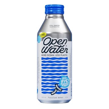 Open Water Still Bottled Water with Electrolytes in 16-oz Aluminum Bottles (1 Cases, 12 bottles - Still) | BPA-free and Eco friendly