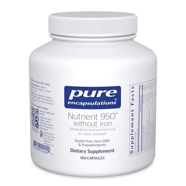 Pure Encapsulations Nutrient 950 Without Iron | Supplement to Support Cardiovascular, Immune, and Cellular Health, Bones, Hormone Metabolism, and Carbohydrate Utilization* | 180 Capsules
