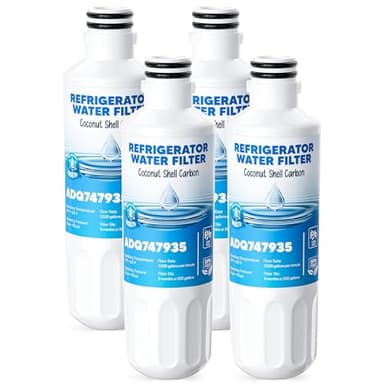 LT1000P Water Filter Replacement Fit for L-G Lt1000P/PC/PCS Compatible with L-G Models ADQ747935, ADQ74793501/02, MDJ64844601, LFXS26973S, LMXS30796S Water Filters, 4Packs By AVXBYR