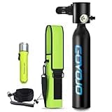 GOYOJO Mini Scuba Tank, 6-12 Minutes Diving Tank, Portable Lung Tank Kits with 3000 PSI Max Pressure, Reusable 0.5L Small Scuba Diving Tank Gear Underwater Breathing Training