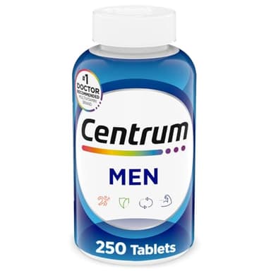 Centrum Multivitamin for Men, Multivitamin/Multimineral Supplement with Vitamin D3, B Vitamins and Antioxidants, Gluten Free, Non-GMO Ingredients -Tablet 200 Count