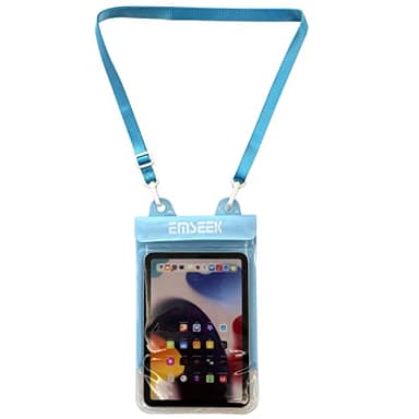 EMSEEK Waterproof Ebook Reader Case Holder Tablet Cover Bag eReader Dry Pouch for Amazon Kindle Paperwhite Oasis Fire 7 Nook Kobo iPad mini Samsung Tab Google Nexus Up to 8.5”(Blue)