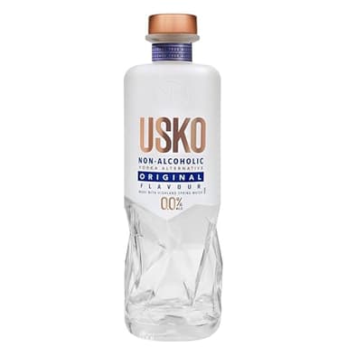 USKO Original Non Alcoholic Vodka , 0.0% ABV Non Alcoholic Spirits With the Aroma and Flavor of a Real Single Grain Vodka - Halal, Low Sugar, Vegan and Gluten-Free, Part of the Spirits of Virtue Range (700ml)