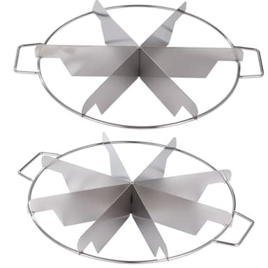2 Pcs Pie Cutters, Stainless Steel Cake Markers, 10.2" Diameter Pizza Slicers, 6-Slice and 8-Slice Dividers, Rust-proof Cake Cutters with Side Handles for Pizza, Cake, Bread, Fruit