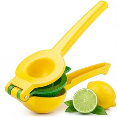 2-in-1 Stainless Steel Metal Lemon & Lime Squeezer Maximum Juice Extraction Hand Citrus Press,Ultra-Durable Manual Lemon Juicer & Lime Juicer,Easy to Clean Lemon Press,Send Goods from Local Warehouse