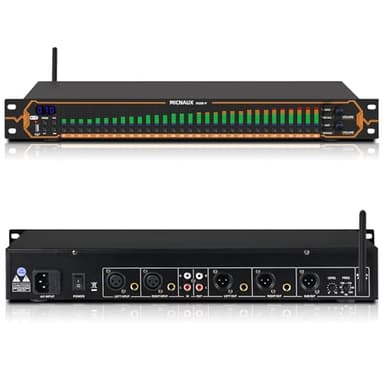 MICNAUX Equalizer for Home Stereo Audio System, Professional 31-Band Graphic Equalizer Rack Mount Music Digital EQ Studio Equalization with Spectrum Analyzer Display & Noise Reduction