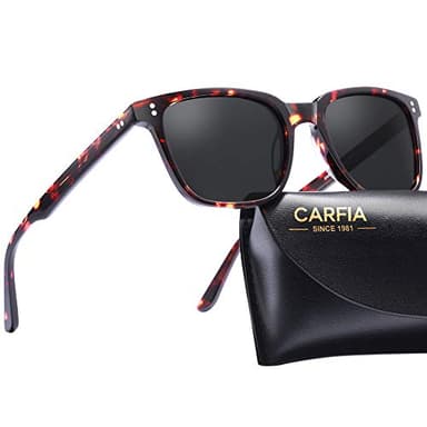 CARFIA Polarized Sunglasses for Women: Acetate, Small/Medium Size, UV400 Anti Glare CA5354