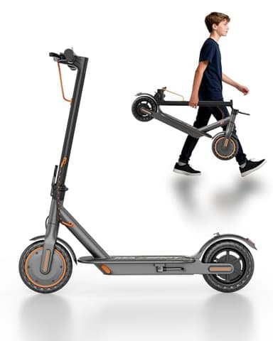 MAXSHOT Electric Scooter Adults & Big Kids, 350W Powerful Motor, Top Speed 16/19MPH, 12/16/19/21Miles Range, 8.5" Solid Tires Folding Commuter Escooter with Dual Suspension for Commuting, APP Control
