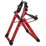 HEITIGN Bicycle Wheel Truing Stand, Aluminium Alloy Red Wheel Truing Stand Home Bike Repair Maintenance Support Tool Accessory