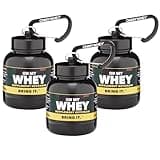 OnMyWhey - Protein Powder and Supplement Funnel Keychain, Portable to-Go Container for The Gym, Workouts, Fitness, and Travel - TSA Approved, Classic 3-Pack