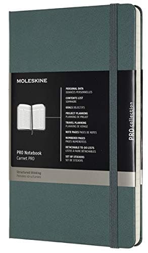 Moleskine Professional Notebook, Large, Forest Green, Hard Cover (5 x 8.25)
