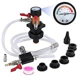 Coolant Vacuum Refill Kit 5 Adapters Coolant Pressure Tester Kit with Pressure Gauge ，Eliminate Trapped Air, Test Radiator & Heating Core Lines for Leaks BELEY