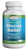 HEALTH LFE Mucus Relief Guaifenesin Caplets 400 mg, Immediate Release Fast Acting Expectorant, Thin and Loosens Mucus, Relieves Chest Congestion, Cough, Cold and Flu (Medium, 200 Count)