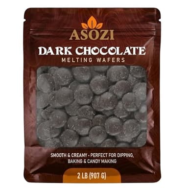 Dark Chocolate Melting Wafers 2LB – Smooth and Creamy Melting Chocolate, Perfect for Dipping, Baking, Candy Making, and Decorating Desserts – Ideal for Fountains, Coating, and Molded Chocolates