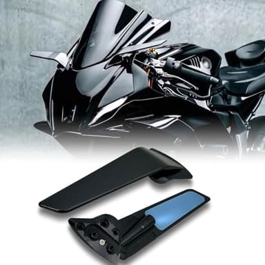 CHILILI Stealth Mirrors for YAMAHA YZF R7 2021-2025/YZF R6 2017-2020 accessories, Winglet Mirrors made of CNC Aluminum#Angle adjustable#wind wing rearview mirror