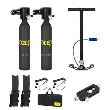DIDEEP Scuba Tank Diving, 0.5L Capacity Mini Scuba Tank,Dive Portable Lungs for 7-10 Minutes Underwater Breathing, Diving Lung Tank Suitable for Emergency Rescue, Underwater Exploration