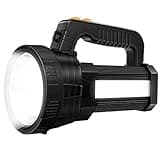 Cybbo Super Bright LED Spotlight Rechargeable Flashlight 10000 Lumen Handheld Spotlight 10000mAh Long Lasting Torchlight Searchlight Flood Fishing Hiking Camping Flashlight USB Output with Tripod
