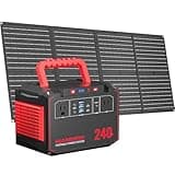 MARBERO Solar Generator 240Wh 300W Portable Power Station with Solar Panel 60W Included Solar Power Bank with AC Outlets with Foldable Solar Panel Set for Camping Home Outdoor Emergency Hiking Travel