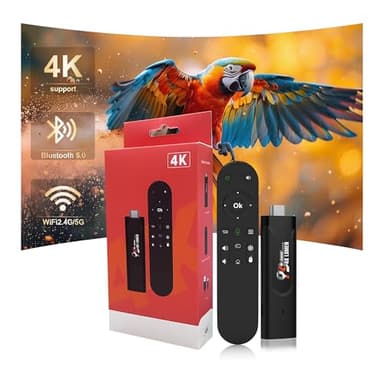 4K HDR Smart TV Stick, Ultra-Portable Android 13 Media Player, Dual-Band 5G WiFi & Voice Remote 2GB RAM 16GB ROM H313 Quad-Core for Home Theaters and Smart TV Upgrades