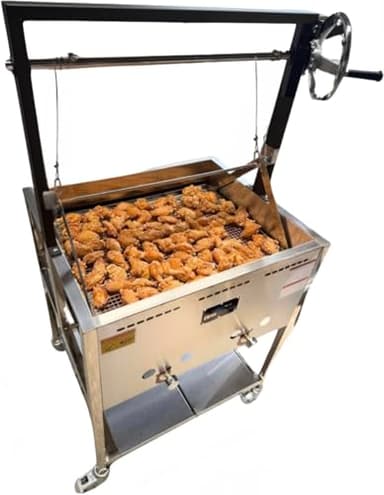 12 Gallon Deep Fryer or Seafood Boil Cart | Multi Purpose | Basket Lift | Portable 4 Wheels | Stainless Steel | Outdoor Propane Frying for Chicken Fish Turkey | Cajun Crawfish Boiler | Patent Pending